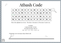 Secret Coding Treasure Hunt - Instant Digital Download - DIY kids activity