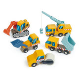 Kids Wooden Construction Vehicles Set