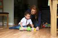 Kids Wooden Pull Farm Lorry Tractor